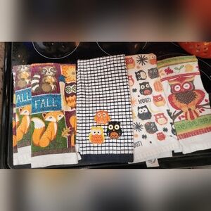 Cute Owl Kitchen Towels Set of 5